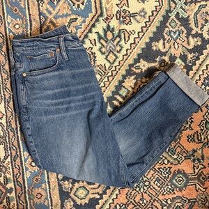 Madewell the Curvy Perfect Vintage Jeans in Deep Blue